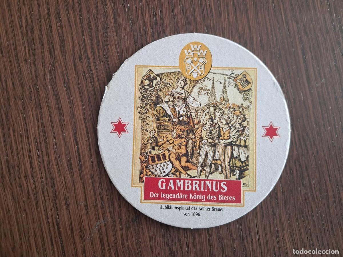 Coleccionismo de cervezas: posavasos de cerveza, Reissdorf K&ouml;lsch, Gambrinus.