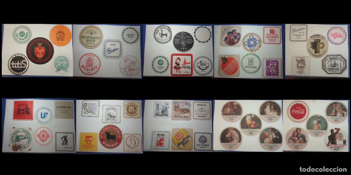 Coleccionismo de cervezas: Album 7 Lote 55 Posavasos Vintage: Corcho Osborne, Nebraska, Drac Tuset, Guinness, Don Corleone