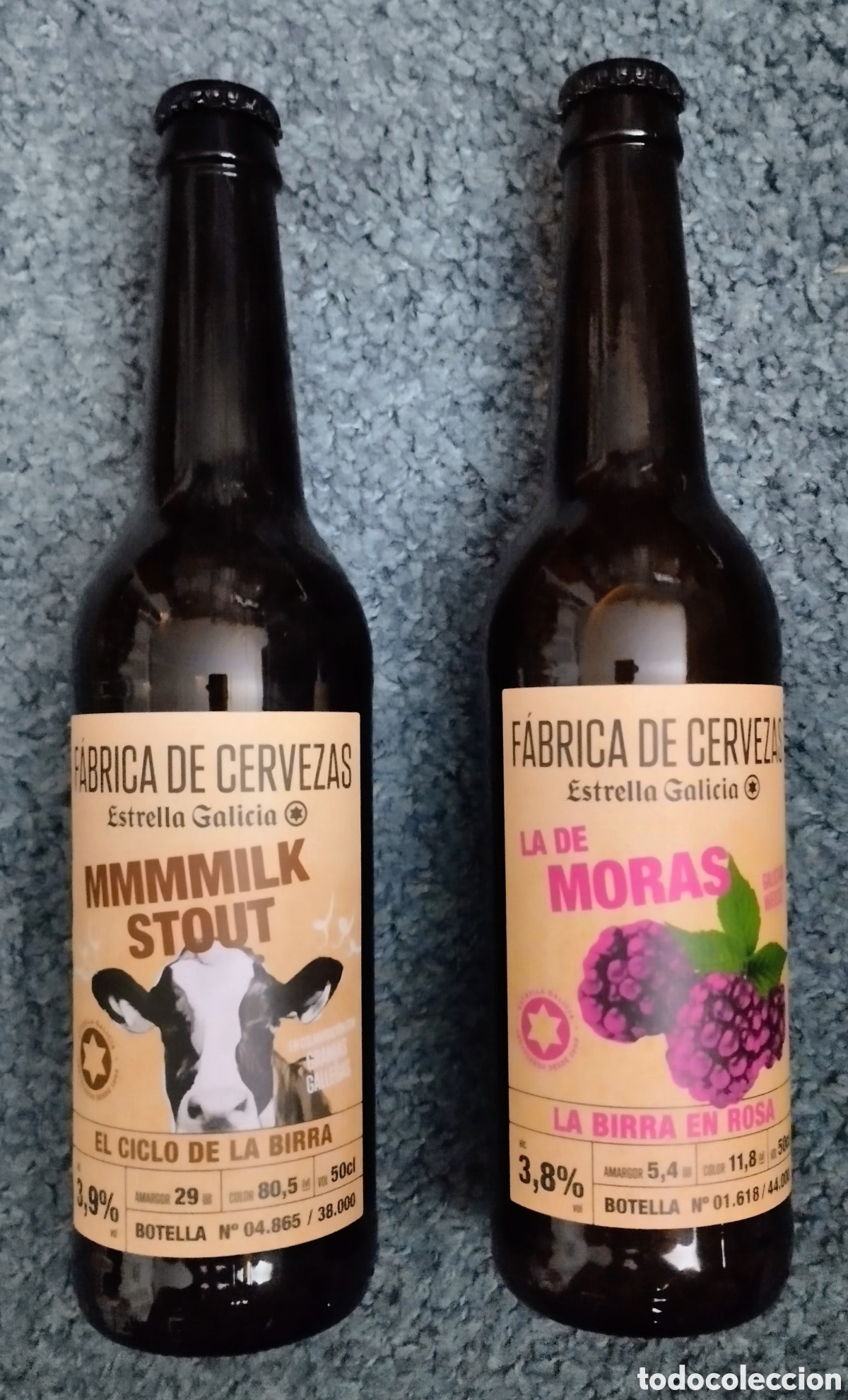 Collezionismo di birre: 2 BOTELLAS F&Aacute;BRICA DE CERVEZAS ESTRELLA GALICIA edici&oacute;n ESPECIAL de27 cms NUEVAS/SIN ABRIR ver fotos