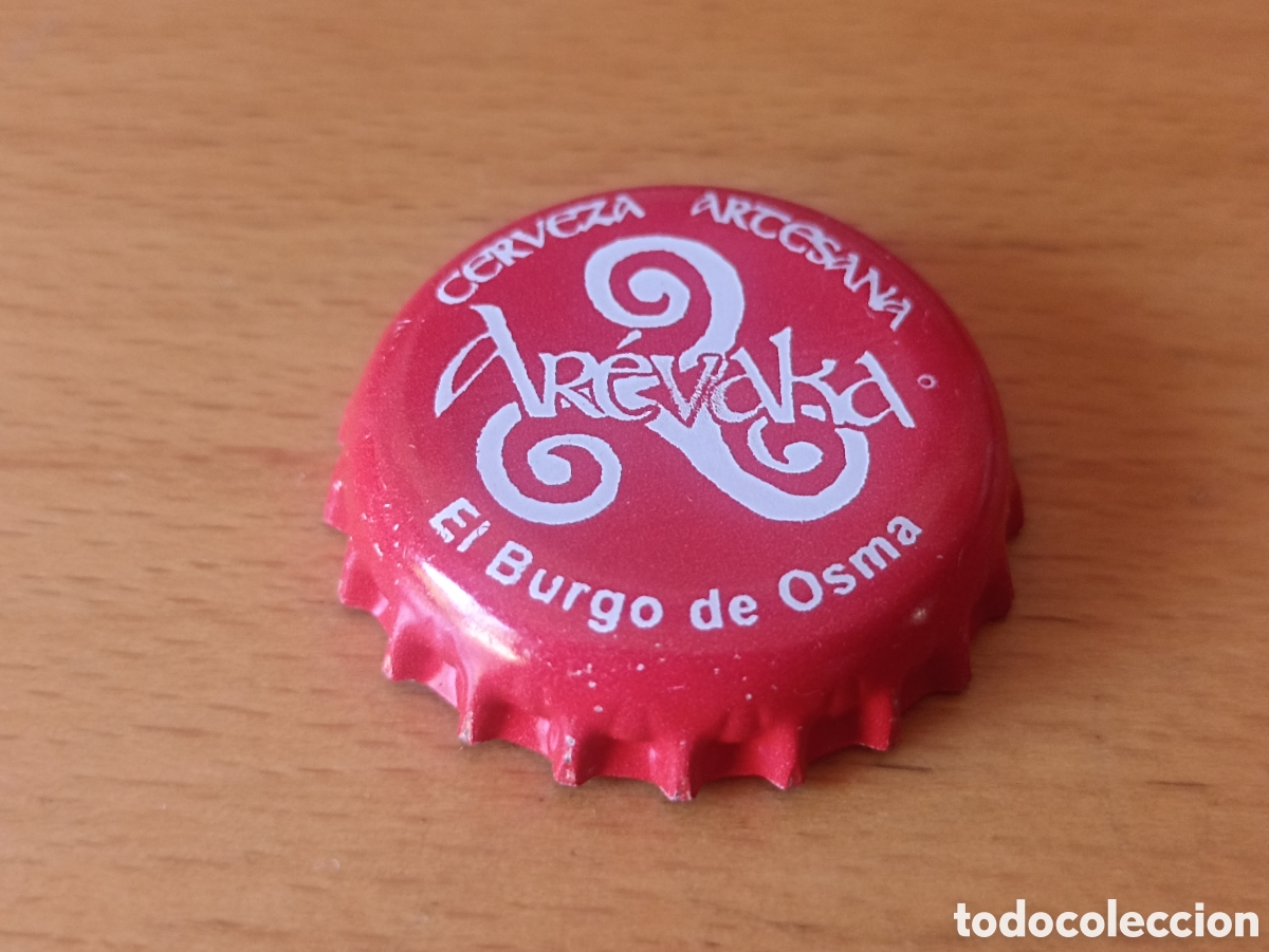 Coleccionismo de cervezas: Chapa cerveza Ar&eacute;vaka Coraz&oacute;n de Enebro Burgo de Osma