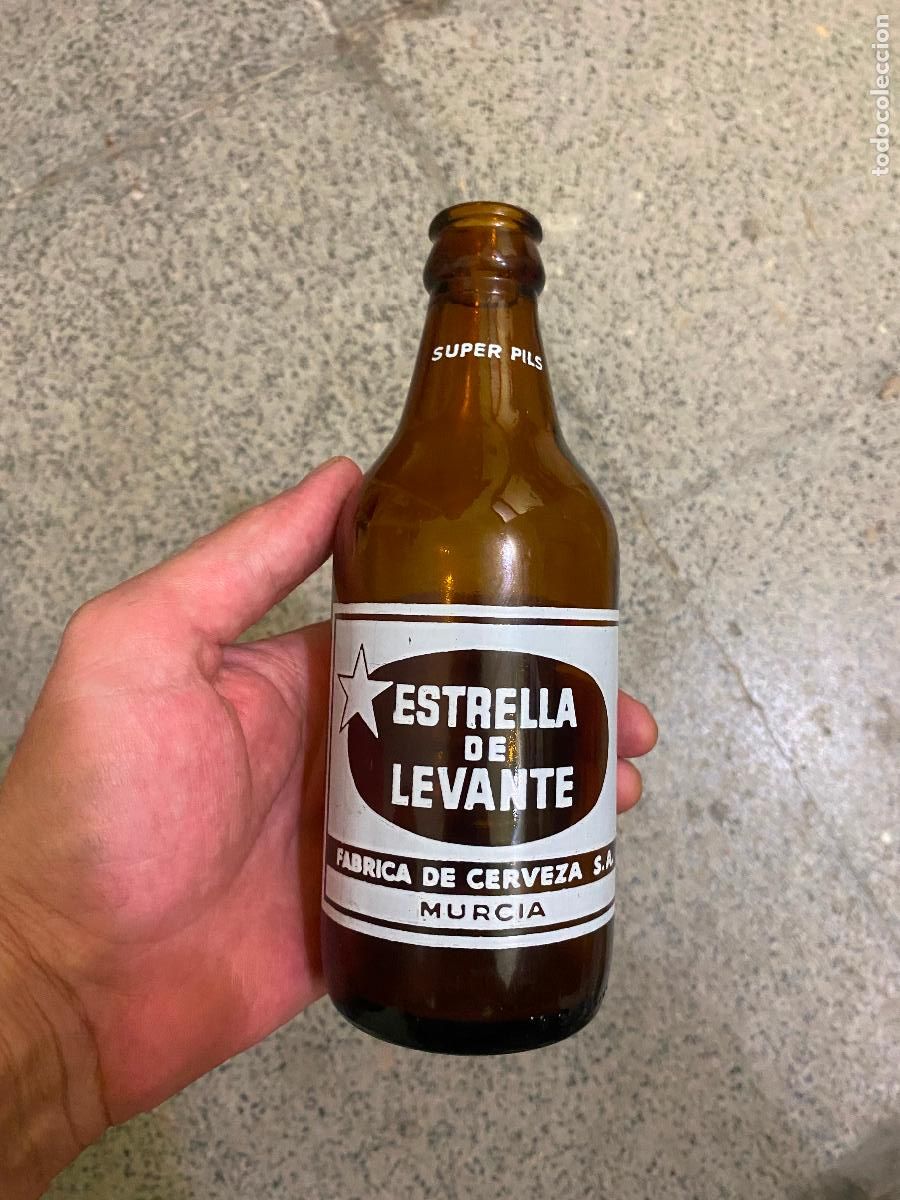 Coleccionismo de cervezas: botella de cerveza - estrella de levante . murcia