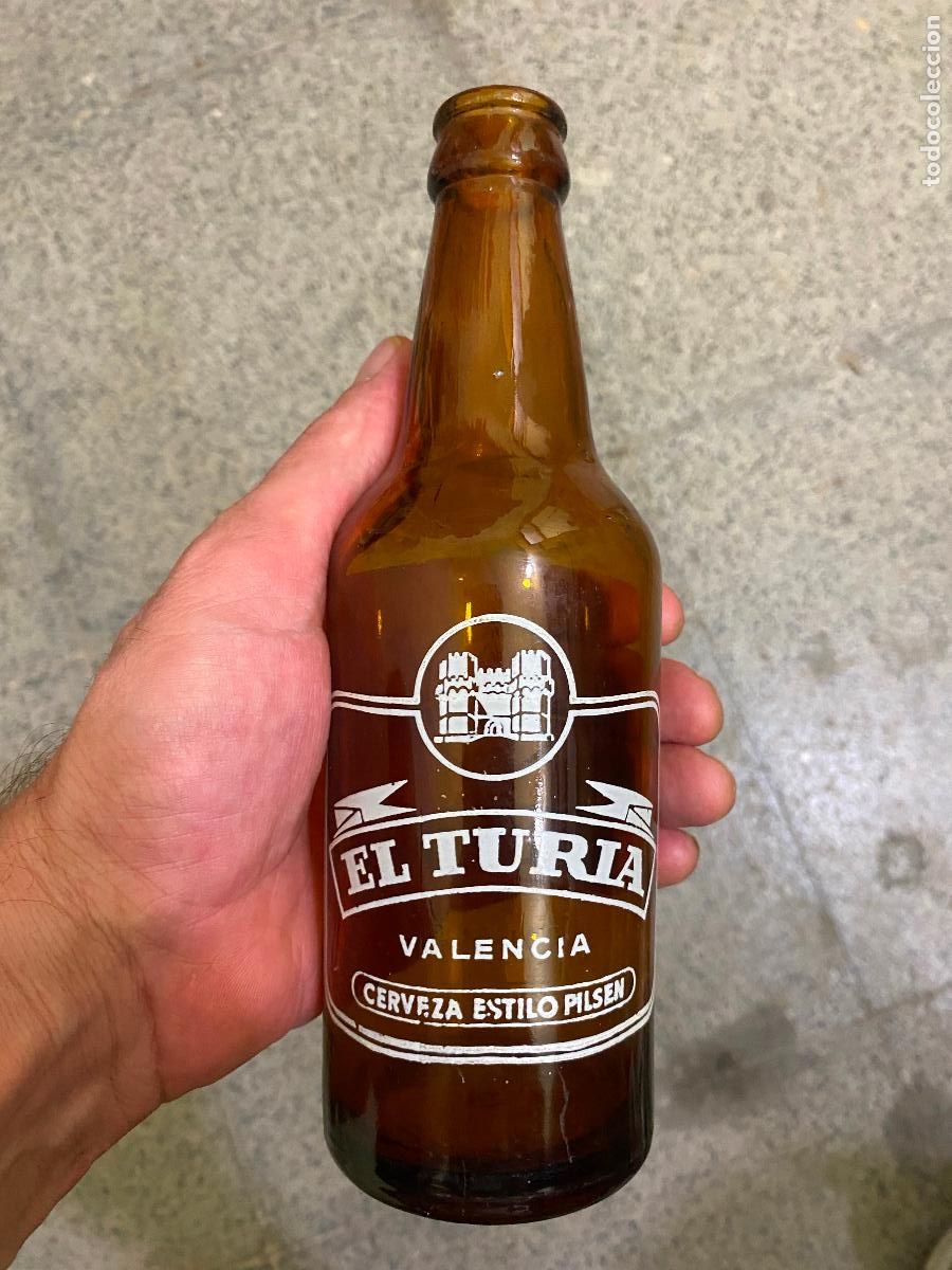 Coleccionismo de cervezas: botella de cerveza - el turia estilo pilsen 33cl