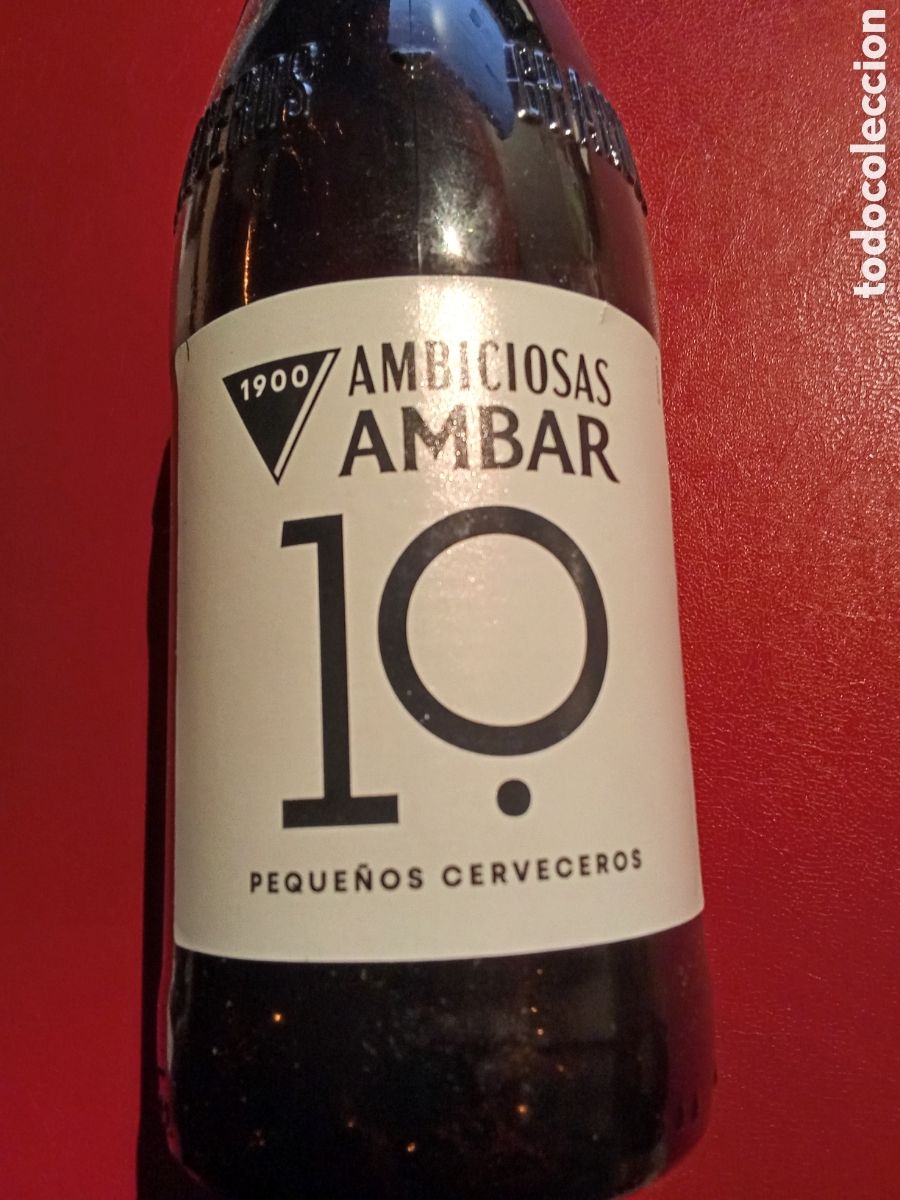 Coleccionismo de cervezas: Cerveza AMBICIOSAS AMBAR 1900 , 1.0 sin abrir , para colecci&oacute;n