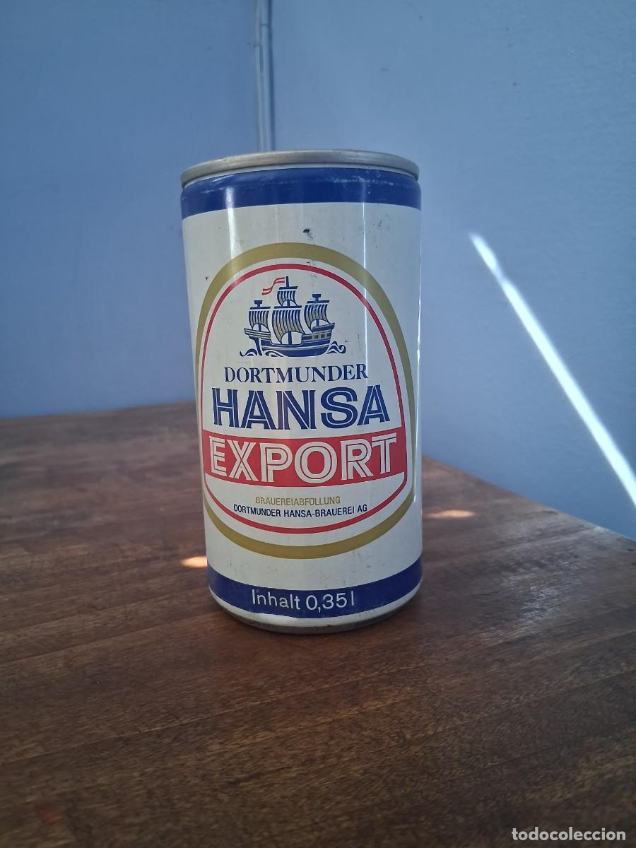 Coleccionismo de cervezas: Lata cerveza Hansa export Dortmunder