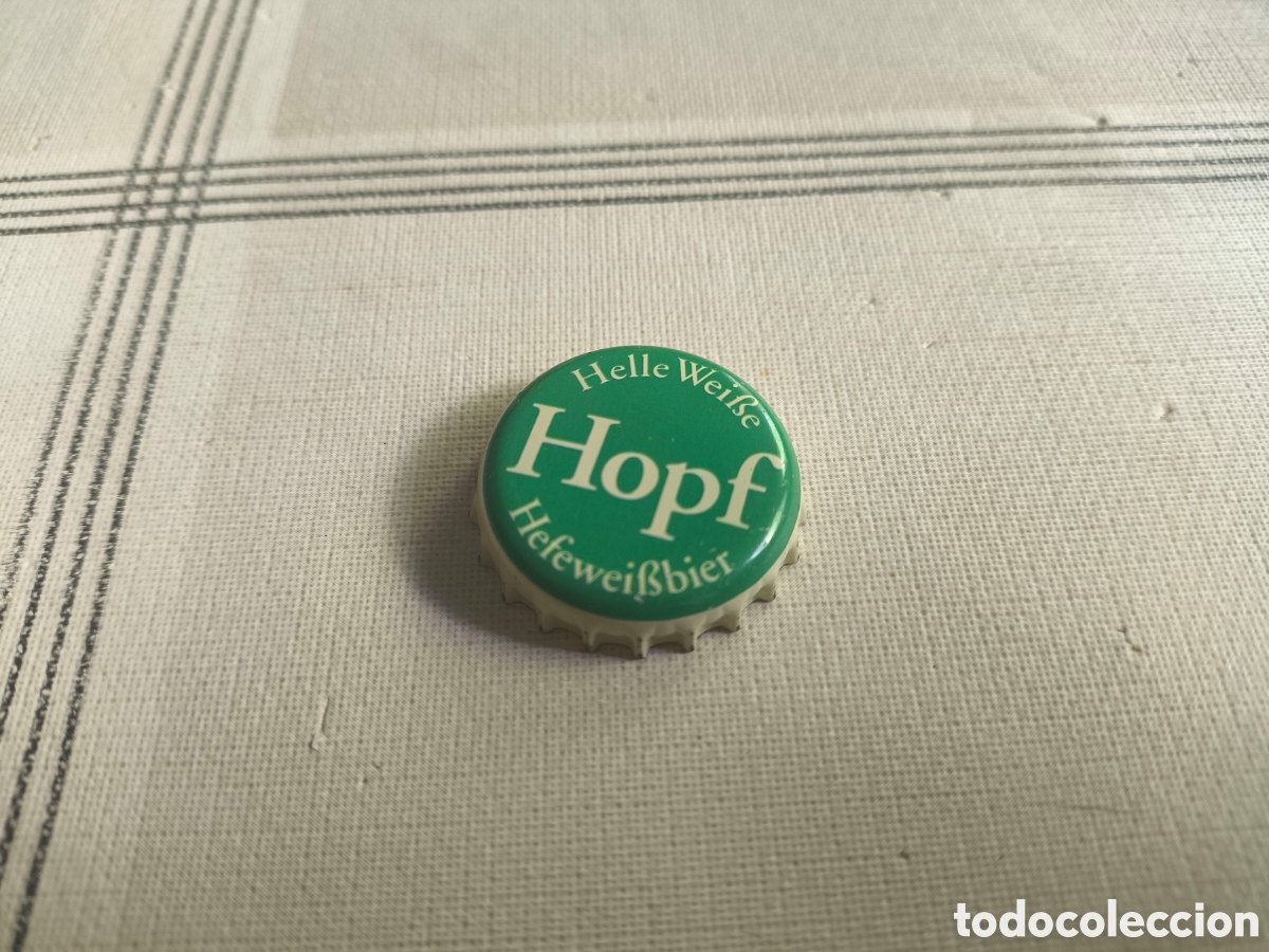 Coleccionismo de cervezas: Chapa Cerveza Hopf Helle Weisse (RRK)