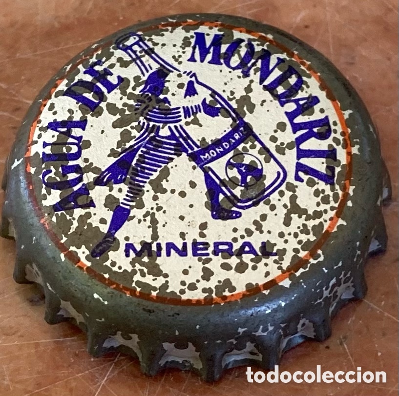 Coleccionismo de cervezas: ANTIGUA BOTTLE CAP TAP&Oacute;N CORONA WATER CHAPA AGUA DE MONDARIZ(3).PONTEVEDRA--LOTE N.507--CARMANJO