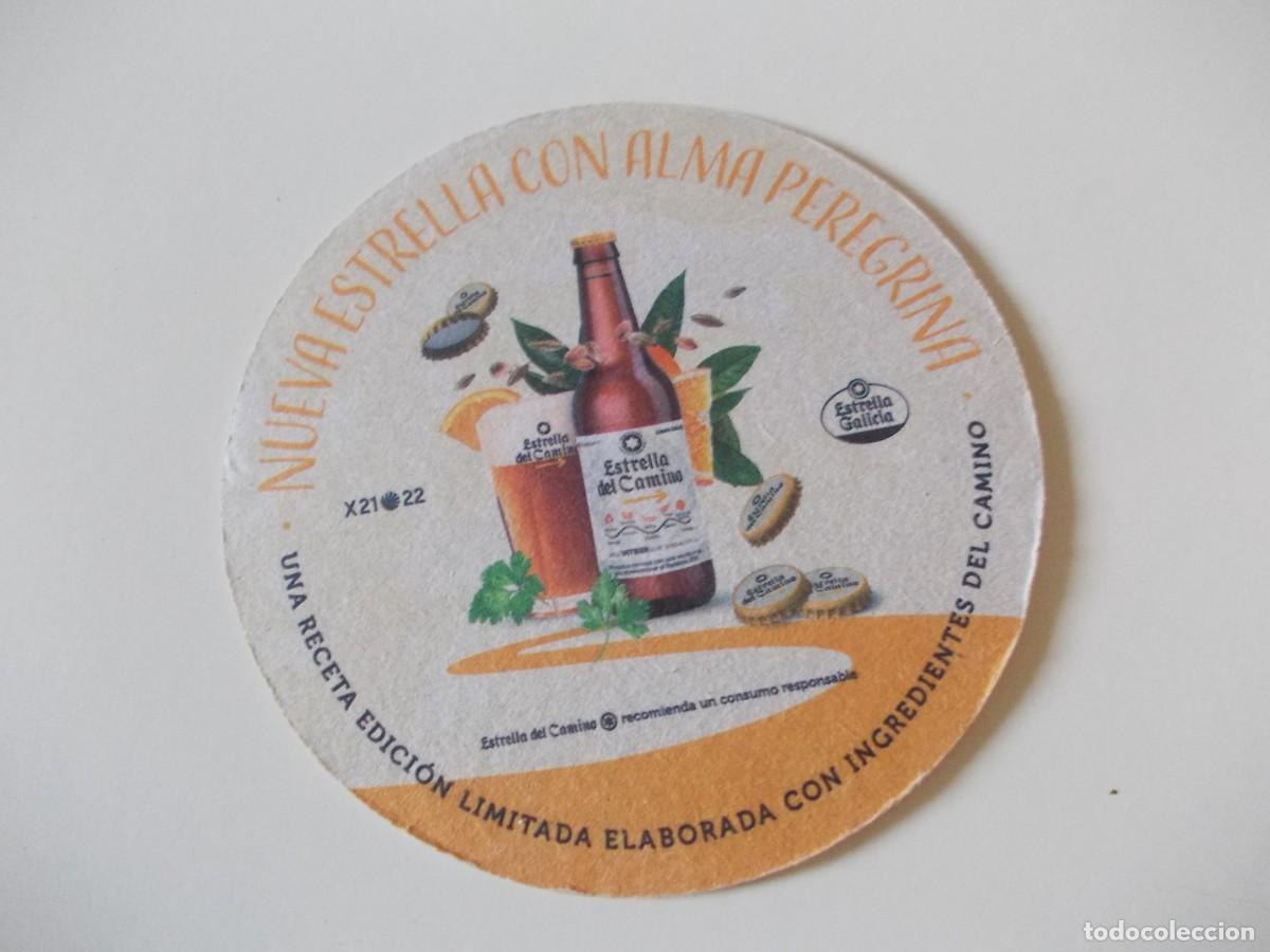 Sammeln von Brauereiartikeln: Posavasos Cerveza Estrella Galicia Del Camino Edicion Limitada Carton Circular Publicitario De Bar