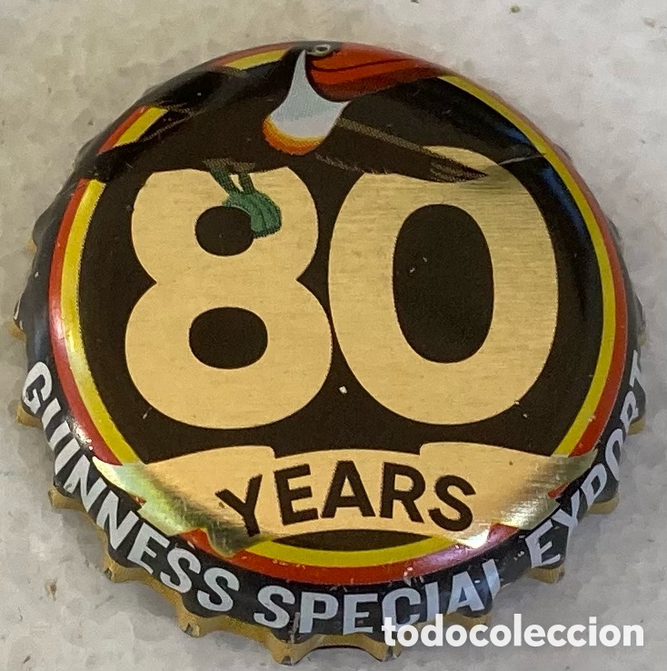 Coleccionismo de cervezas: BOTTLE CAP CHAPA CAPSULE BEER BIER BIERE TAP&Oacute;N CORONA CERVEZA GUINNESS 80 YEARS-LOTE N.2219-CARMANJO
