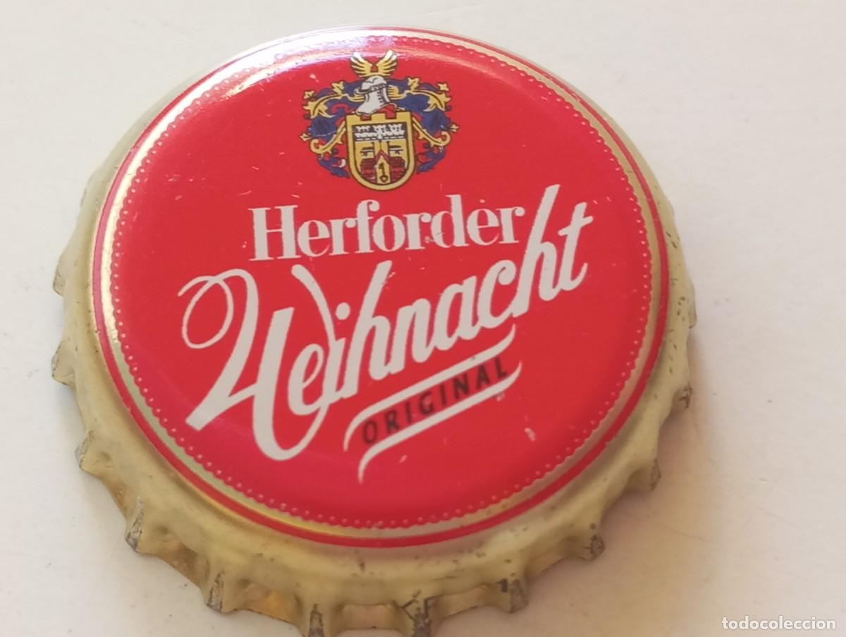 Coleccionismo de cervezas: Chapa tap&oacute;n corona de la cerveza alemana HERFORDER WEIHNACHT ORIGINAL