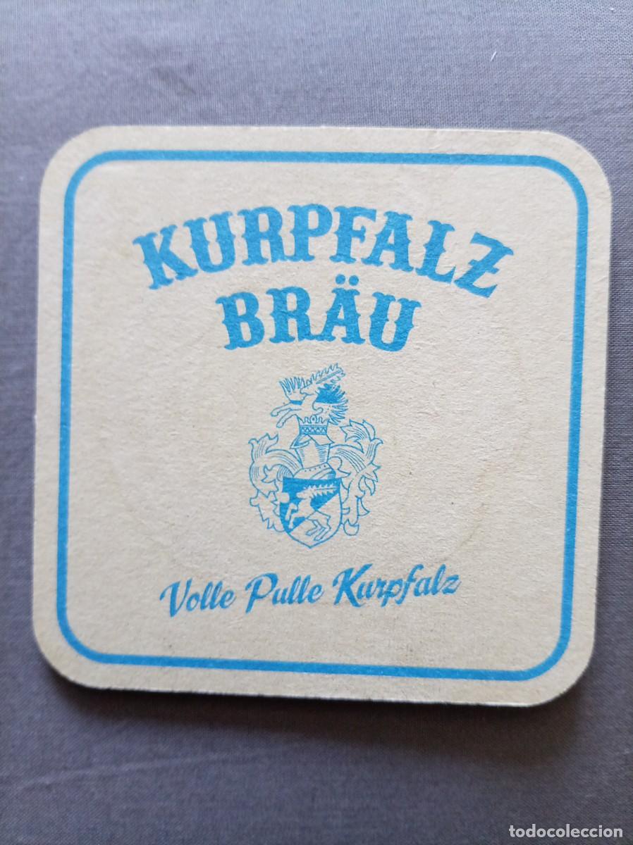 Collectable Beer: Posavasos cerveza alemana, KURPFALZ BR&Auml;U. Volle Pulle Kurpfalz. Usado. Cart&oacute;n.