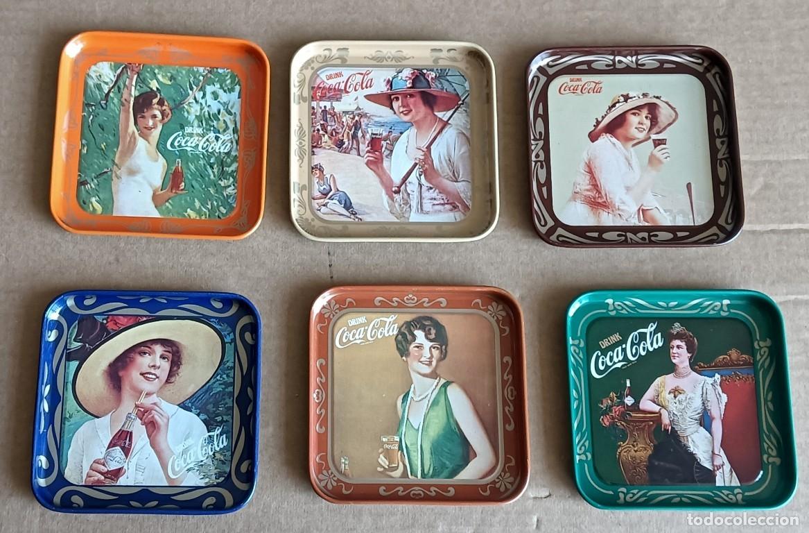 Coleccionismo de cervezas: 6 bandejas &ndash; posavasos COCA COLA Chapa