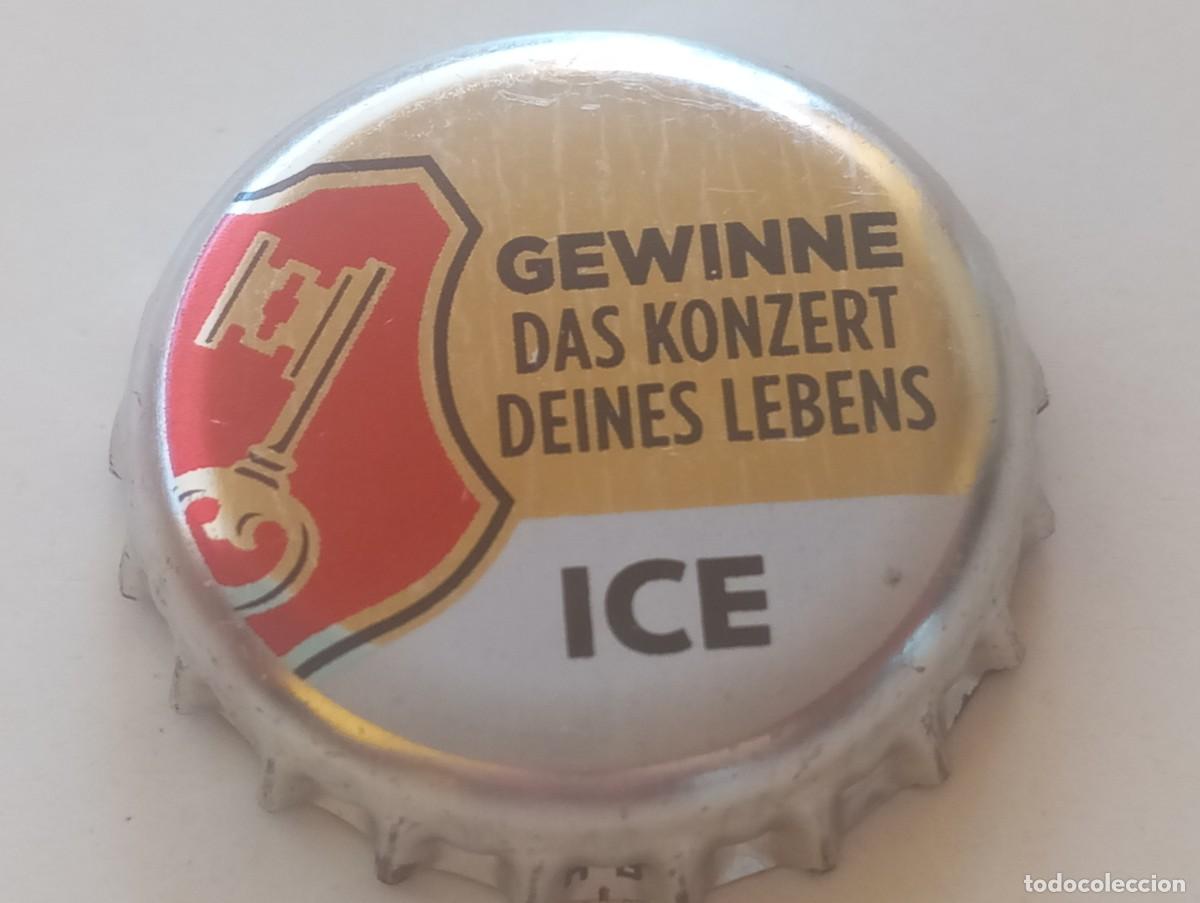 Coleccionismo de cervezas: Chapa tap&oacute;n corona de la cerveza alemana BECK'S ICE - GEWINNE DAS KONZERT DEINES LEBENS