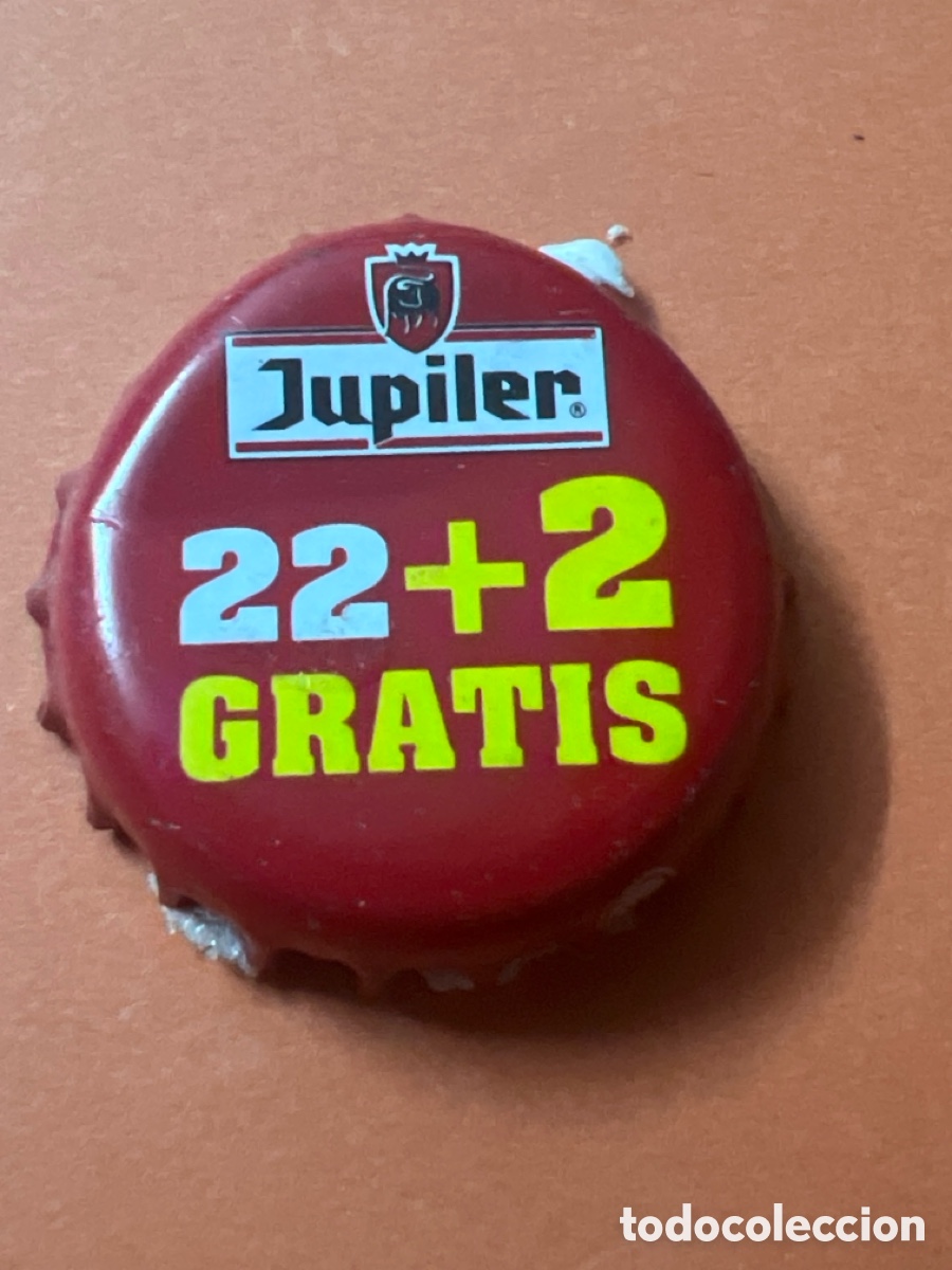 Coleccionismo de cervezas: T930. CHAPA CERVEZA - B&Eacute;LGICA - Jupiler 22 + 2 gratis