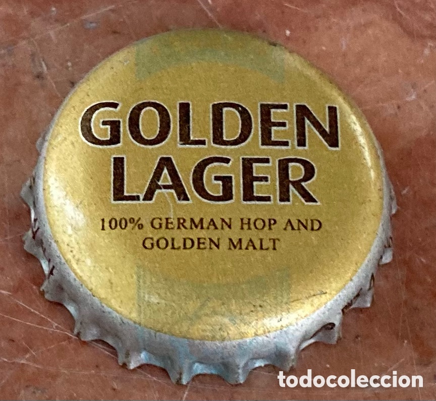 Coleccionismo de cervezas: TAP&Oacute;N CORONA CHAPA BOTTLE CAP BEER CERVEZA GOLDEN LAGER.COREA DEL SUR (6) .-LOTE N. 1392--CARMANJO