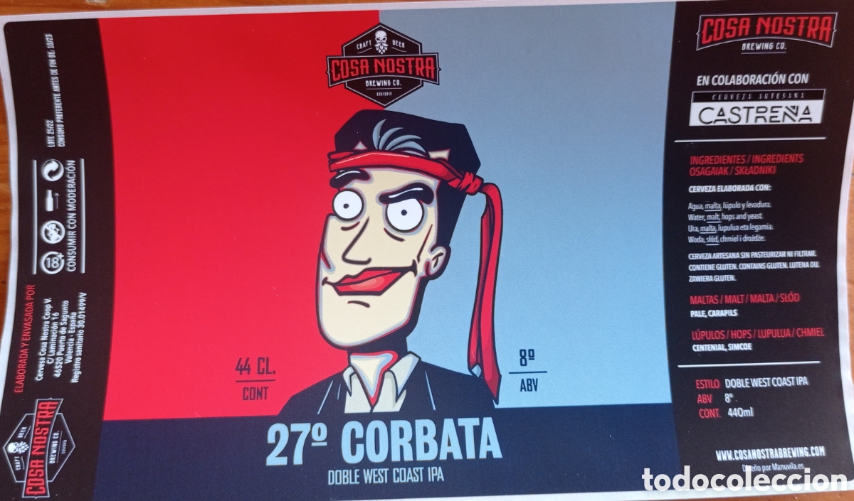 Collezionismo di birre: ETIQUETA CERVEZA ARTESANA