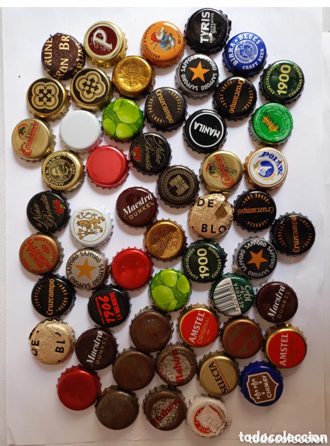 Coleccionismo de cervezas: Gran lote chapas tap&oacute;n corona cerveza birra beer