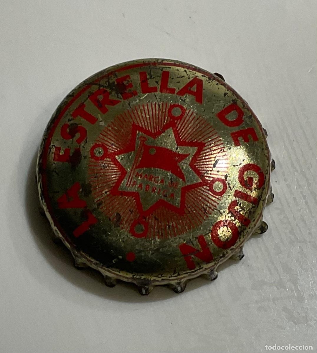 Colecionismo de cervejas: CHAPA DE CERVEZA ESTRELLA DE GIJON