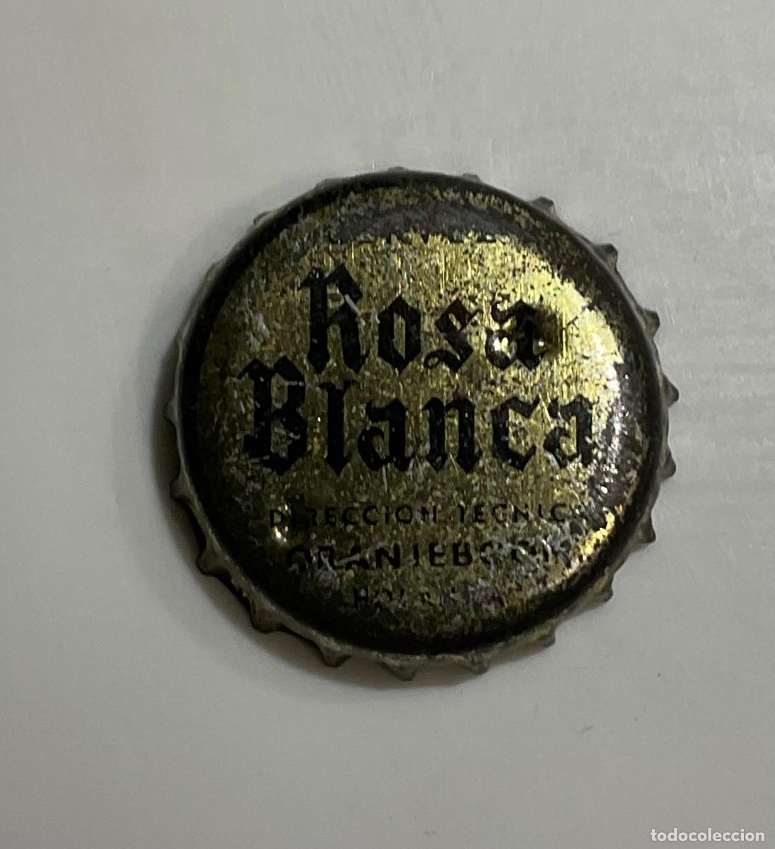 Colecionismo de cervejas: CHAPA DE CERVEZA ROSA BLANCA