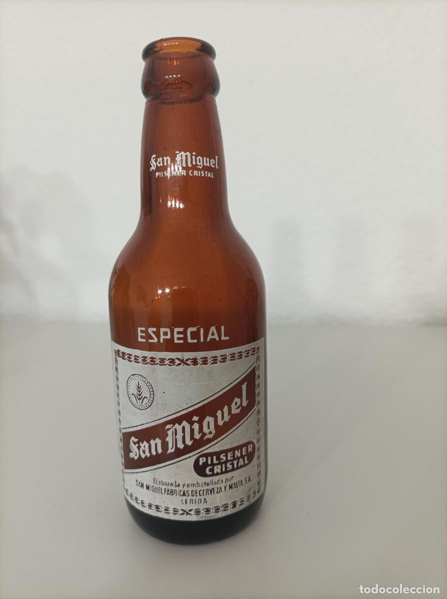 Coleccionismo de cervezas: Botella antigua cerveza San Miguel especial