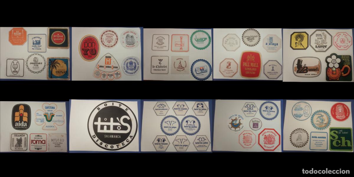 Coleccionismo de cervezas: &Aacute;lbum 8 Posavasos Colecci&oacute;n: Serie Rumasa P&aacute;jaros, Schweppes, Riofr&iacute;o, Tito's, Pall Mall, Clubes