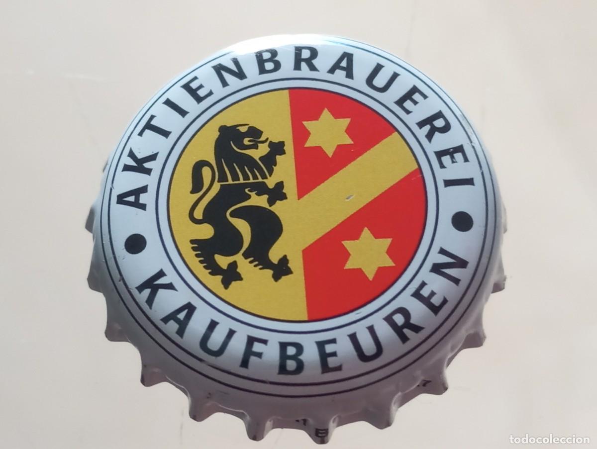 Colecionismo de cervejas: Chapa tap&oacute;n corona de la cerveza alemana AKTIENBRAUEREI KAUFBEUREN