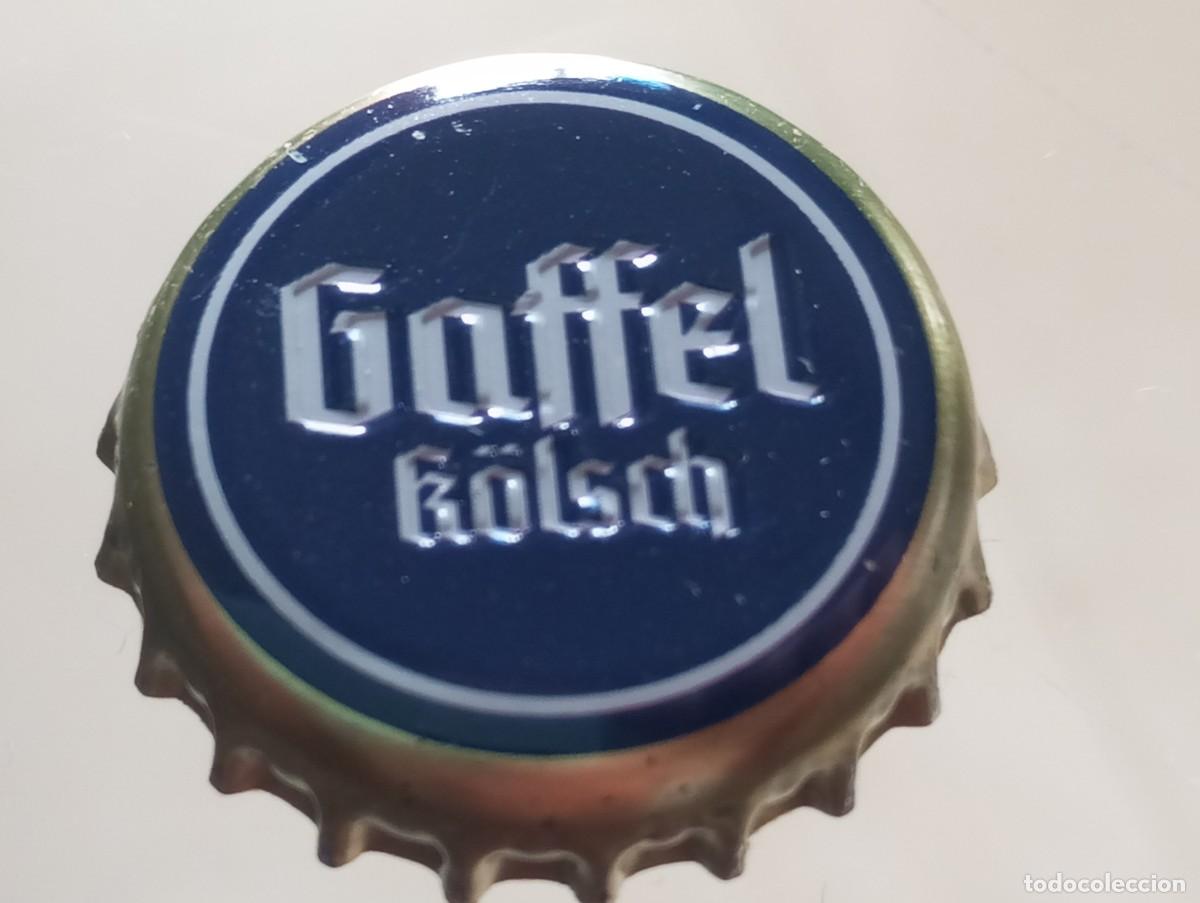 Colecionismo de cervejas: Chapa tap&oacute;n corona de la cerveza alemana GAFFEL K&Ouml;LSCH
