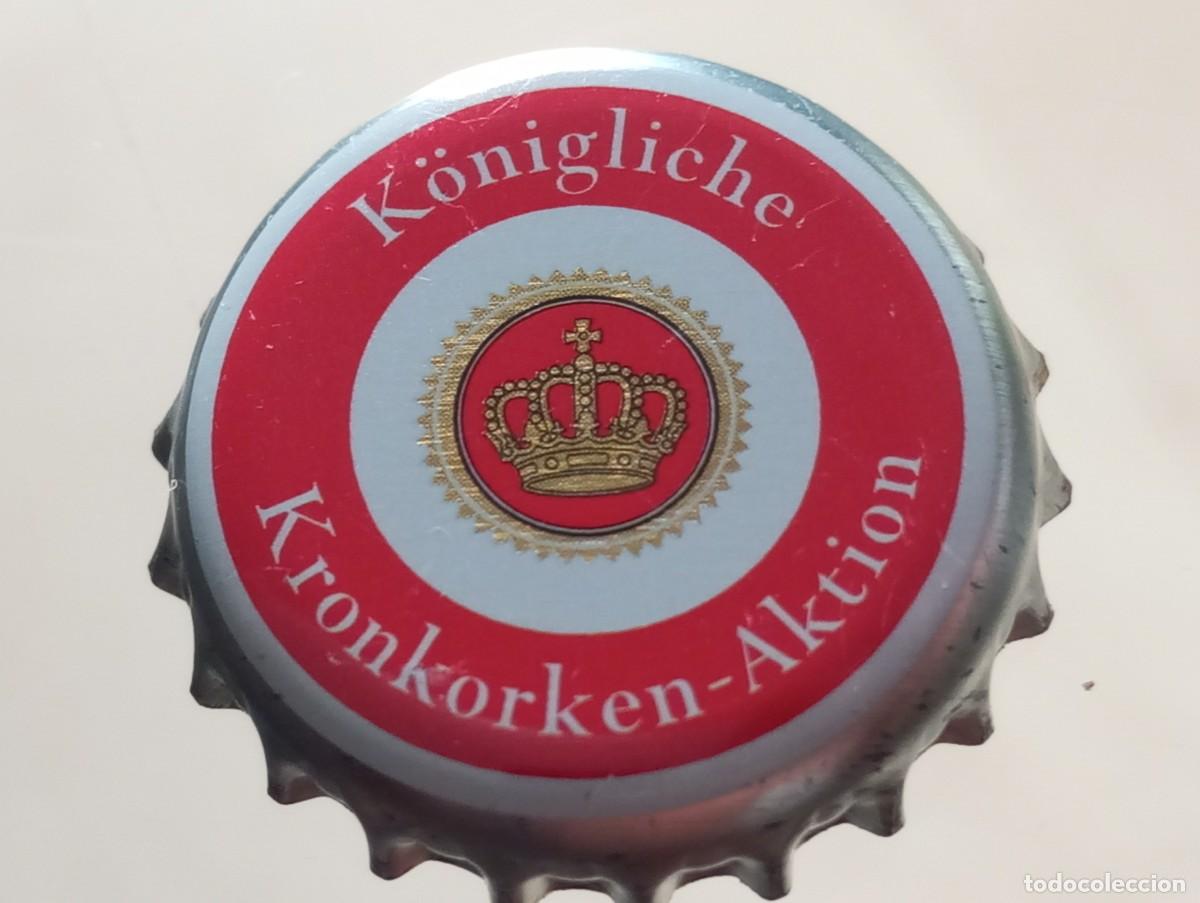 Colecionismo de cervejas: Chapa tap&oacute;n corona de la cerveza alemana K&Ouml;NIG PILSENER K&Ouml;NIGLICHE KRONKORKEN-AKTION