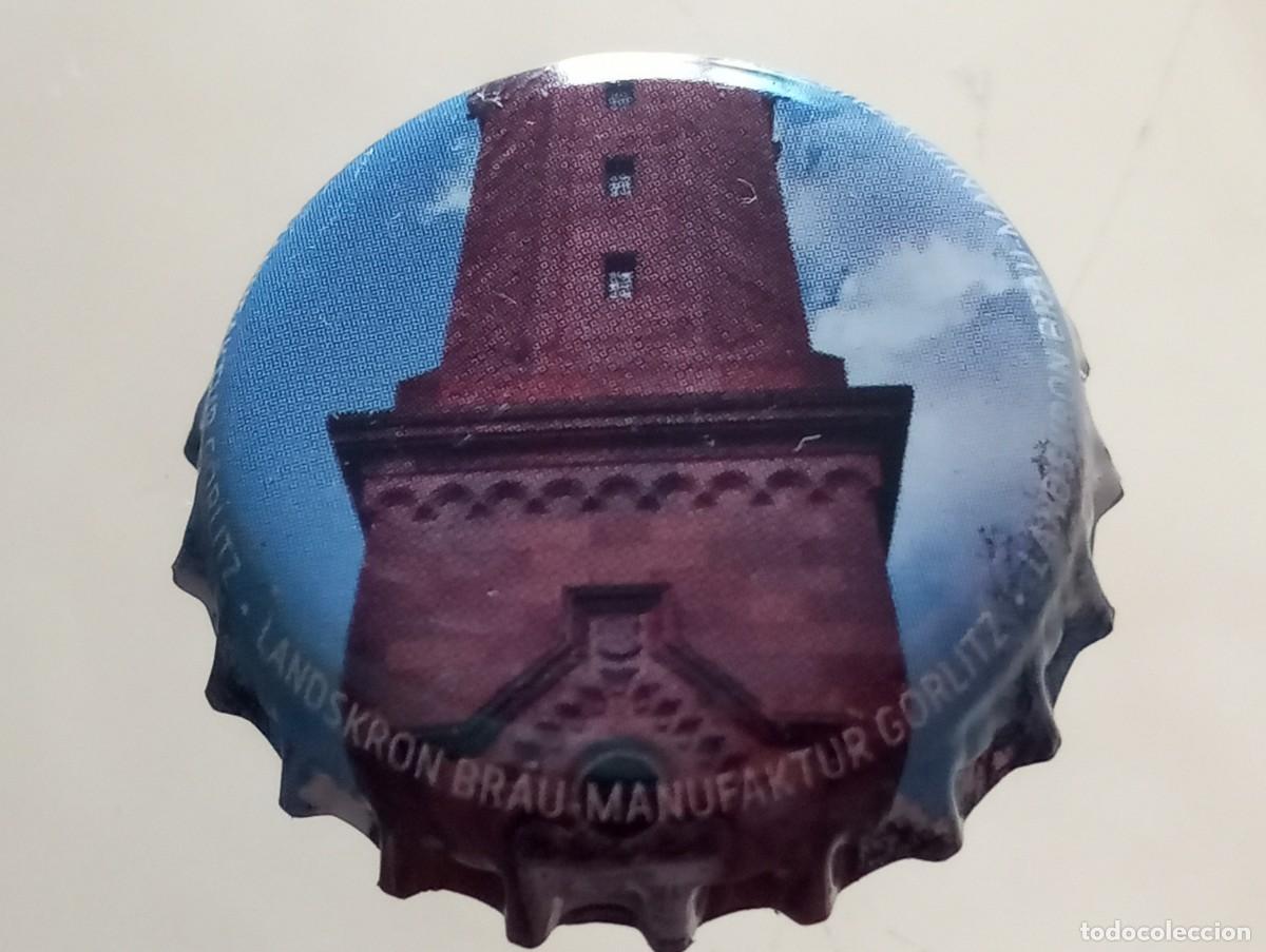 Colecionismo de cervejas: Chapa tap&oacute;n corona de la cerveza alemana LANDSKRON BRAU-MANUFAKTUR G&Ouml;RLITZ