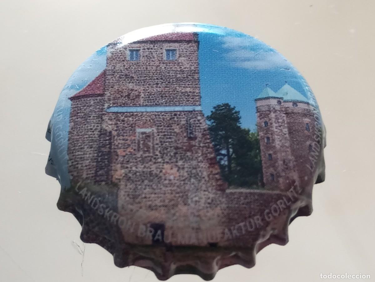 Colecionismo de cervejas: Chapa tap&oacute;n corona de la cerveza alemana LANDSKRON BRAU-MANUFAKTUR G&Ouml;RLITZ