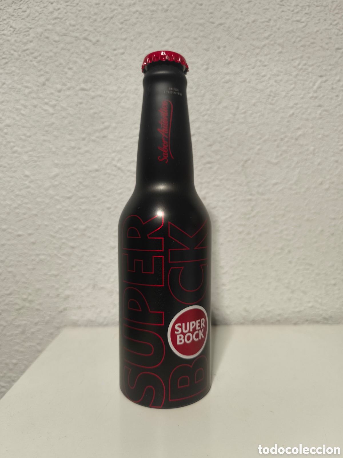 Sammeln von Brauereiartikeln: Botella cerveza Superbock aluminio