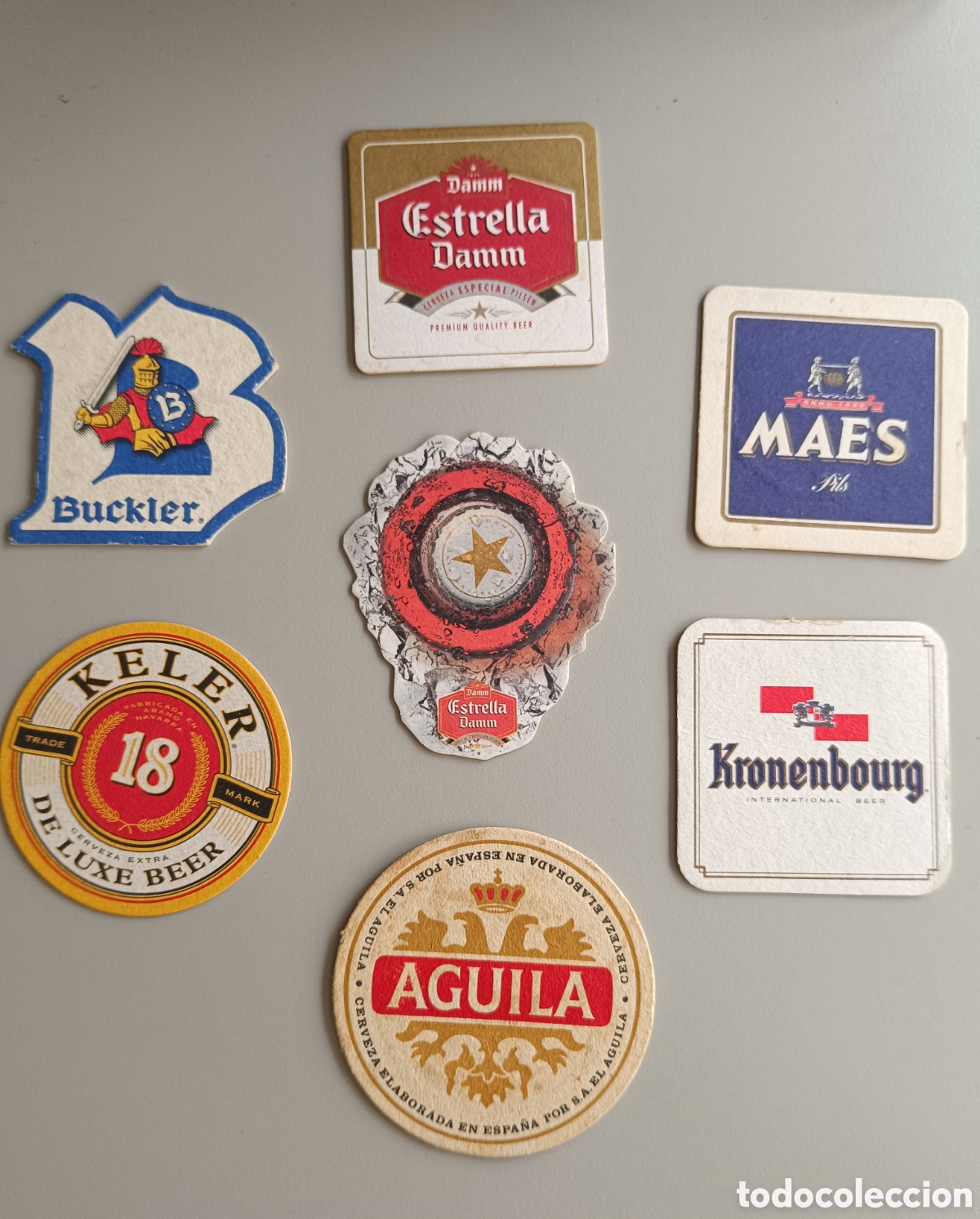Collectionnisme de bi&egrave;res: Lote 7 Posavasos Cerveza Vintage y Colecci&oacute;n (A&ntilde;os 70, 80 y 90) - El &Aacute;guila, Keler...