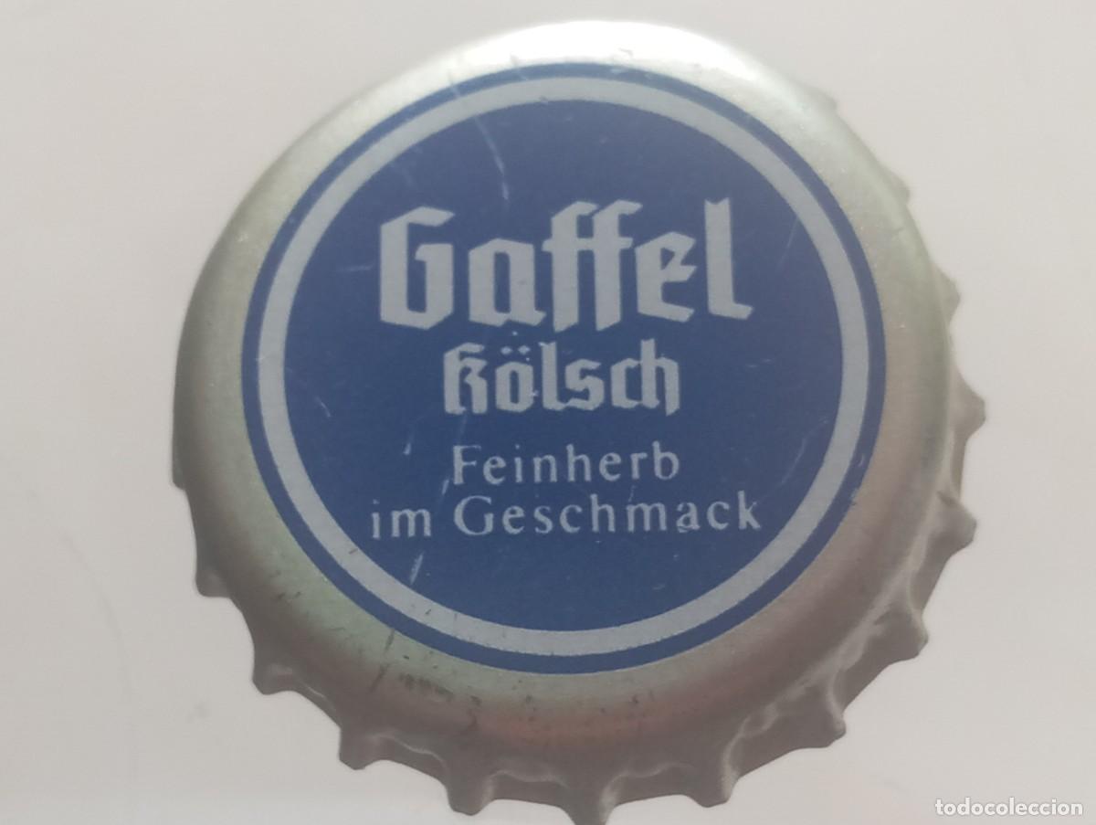 Collezionismo di birre: Chapa tap&oacute;n corona de la cerveza alemana GAFFEL K&Ouml;LSCH FEINHERB IM GESCHMACK
