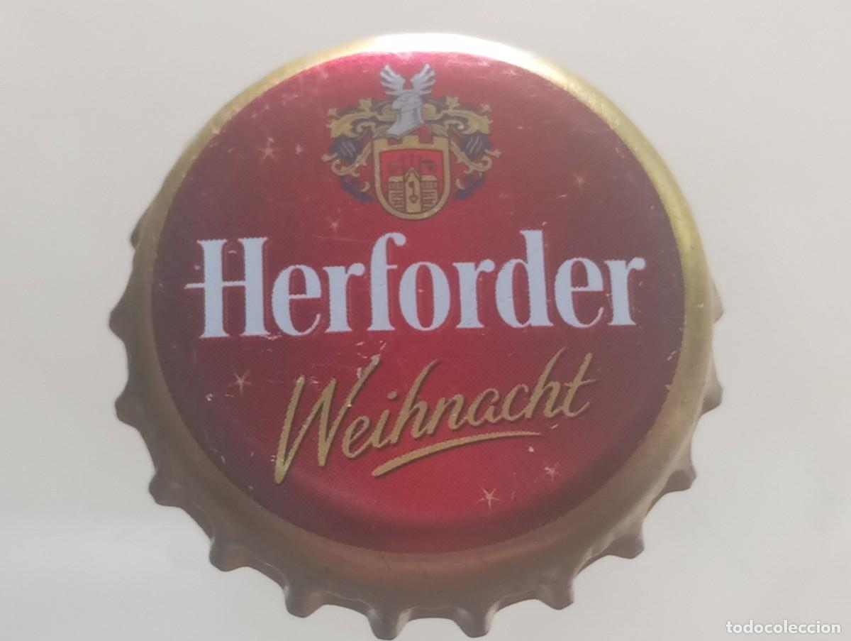 Collezionismo di birre: Chapa tap&oacute;n corona de la cerveza alemana HERFORDER WEIHNACHT