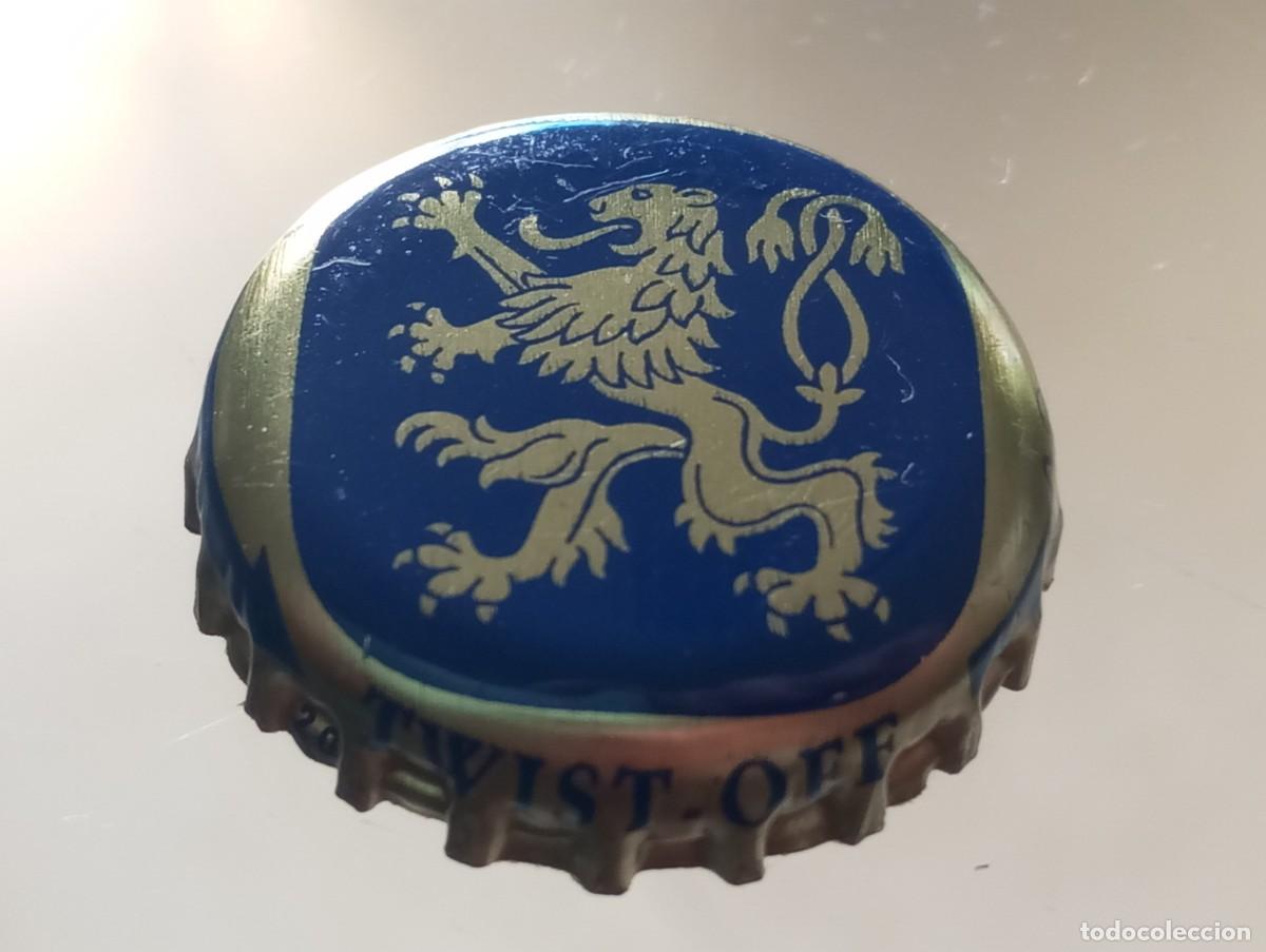 Collezionismo di birre: Chapa tap&oacute;n corona de la cerveza alemana L&Ouml;WENBR&Auml;U (en la falda: TWIST OFF)
