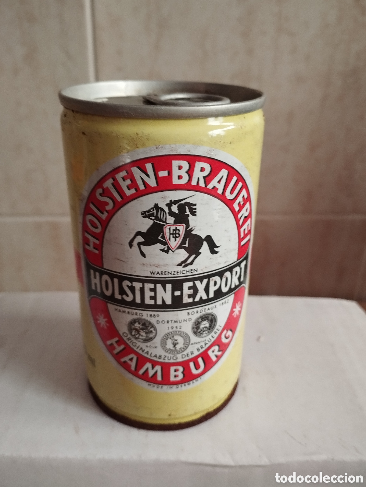 Collectionnisme de bi&egrave;res: LATA CERVEZA LLENA HOLSTEN EXPORT A&Ntilde;OS 70-80