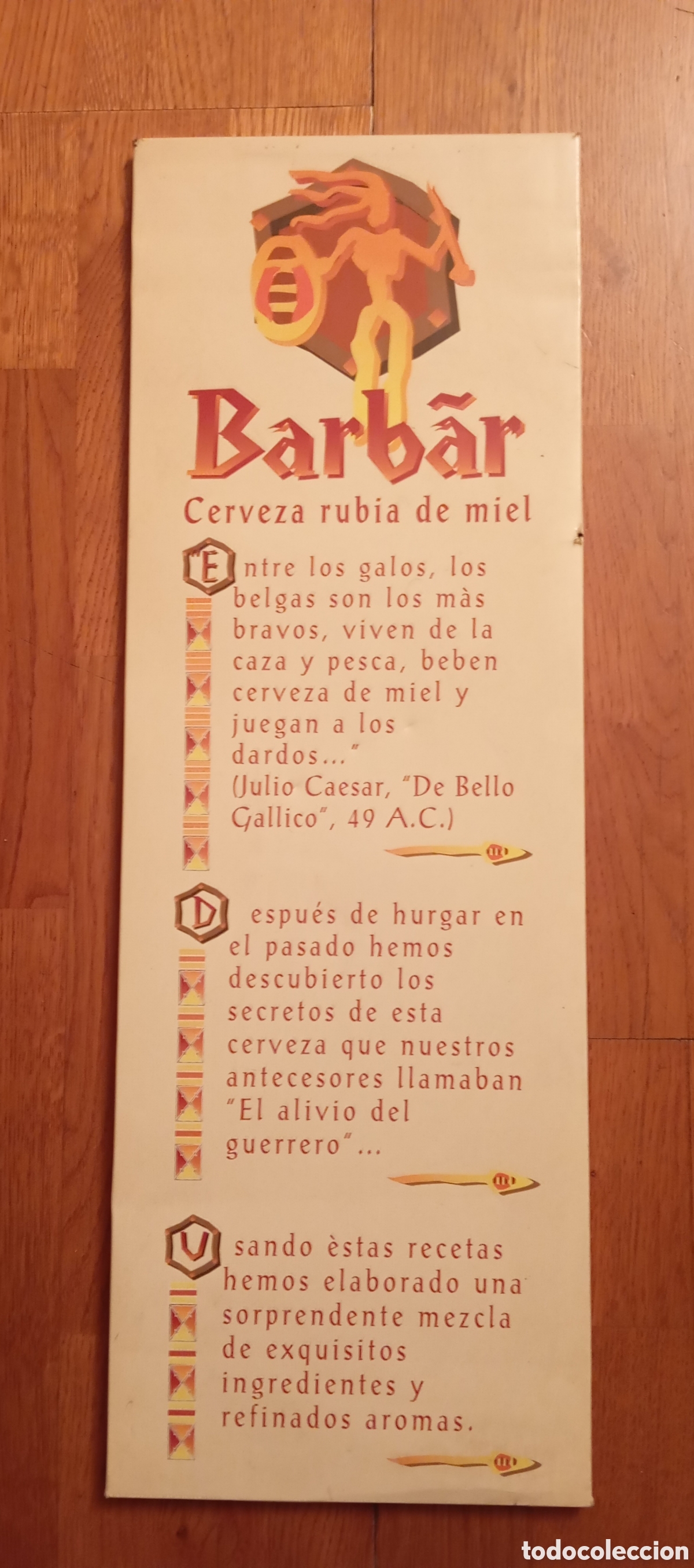 Sammeln von Brauereiartikeln: Cartel Barbar cerveza Belga