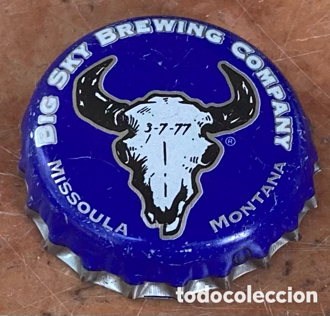 Coleccionismo de cervezas: BOTTLE CAP TAP&Oacute;N CORONA CHAPA CERVEZA BIER BEER BIG SKY (2).E.E.U.U./U.S.A.--LOTE N.4164--CARMANJO