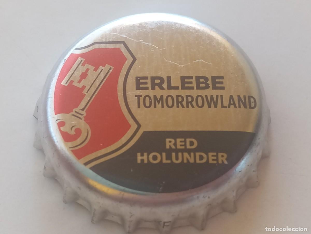 Coleccionismo de cervezas: Chapa tap&oacute;n corona de la cerveza alemana BECK'S RED HOLUNDER ERLEBE TOMORROWLAND