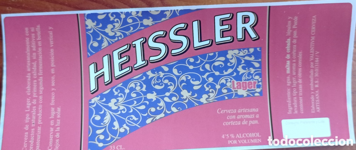 Collezionismo di birre: ETIQUETA CERVEZA ARTESANA