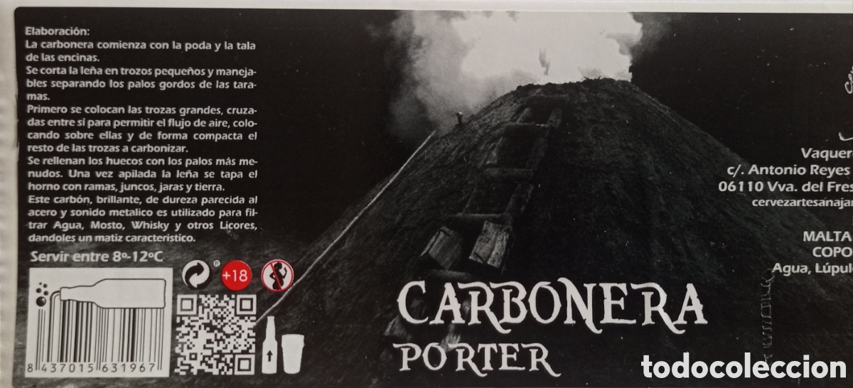 Coleccionismo de cervezas: ETIQUETA CERVEZA ARTESANA