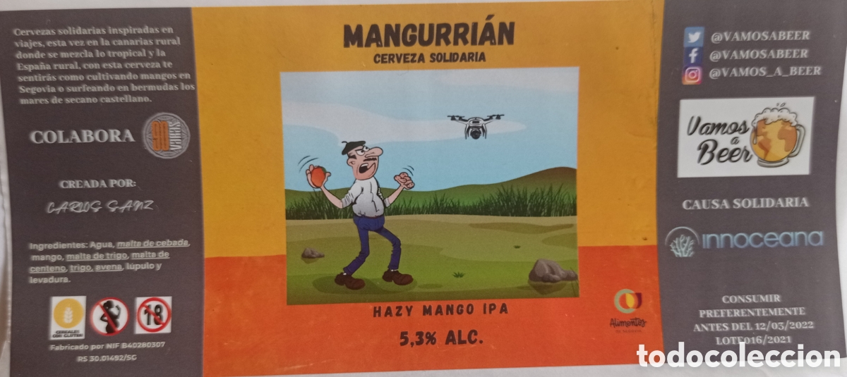 Coleccionismo de cervezas: ETIQUETA CERVEZA ARTESANA