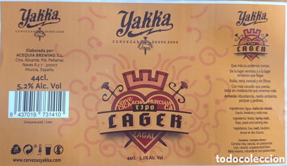 Sammeln von Brauereiartikeln: ETIQUETA CERVEZA ARTESANA