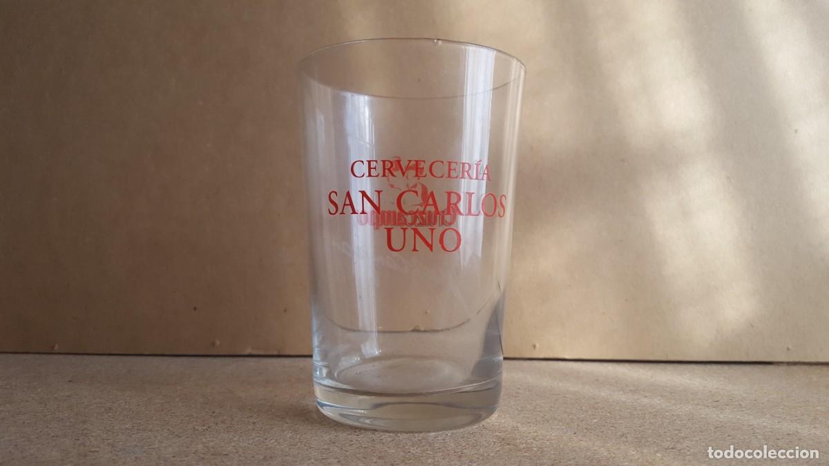 Collectable Beer: Vaso de cristal cerveza Cruzcampo, de la Cervecer&iacute;a San Carlos Uno