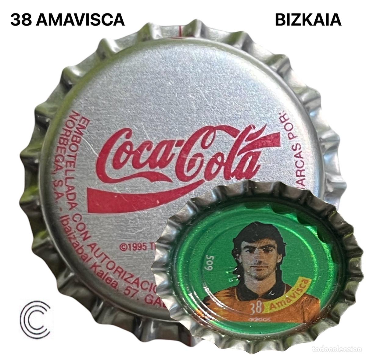 Collectionnisme de bi&egrave;res: TAPON CORONA CHAPA BOTTLE CAP KRONKORKEN TAPPI CAPSULE COCA COLA - BIZKAIA - 38 AMAVISCA