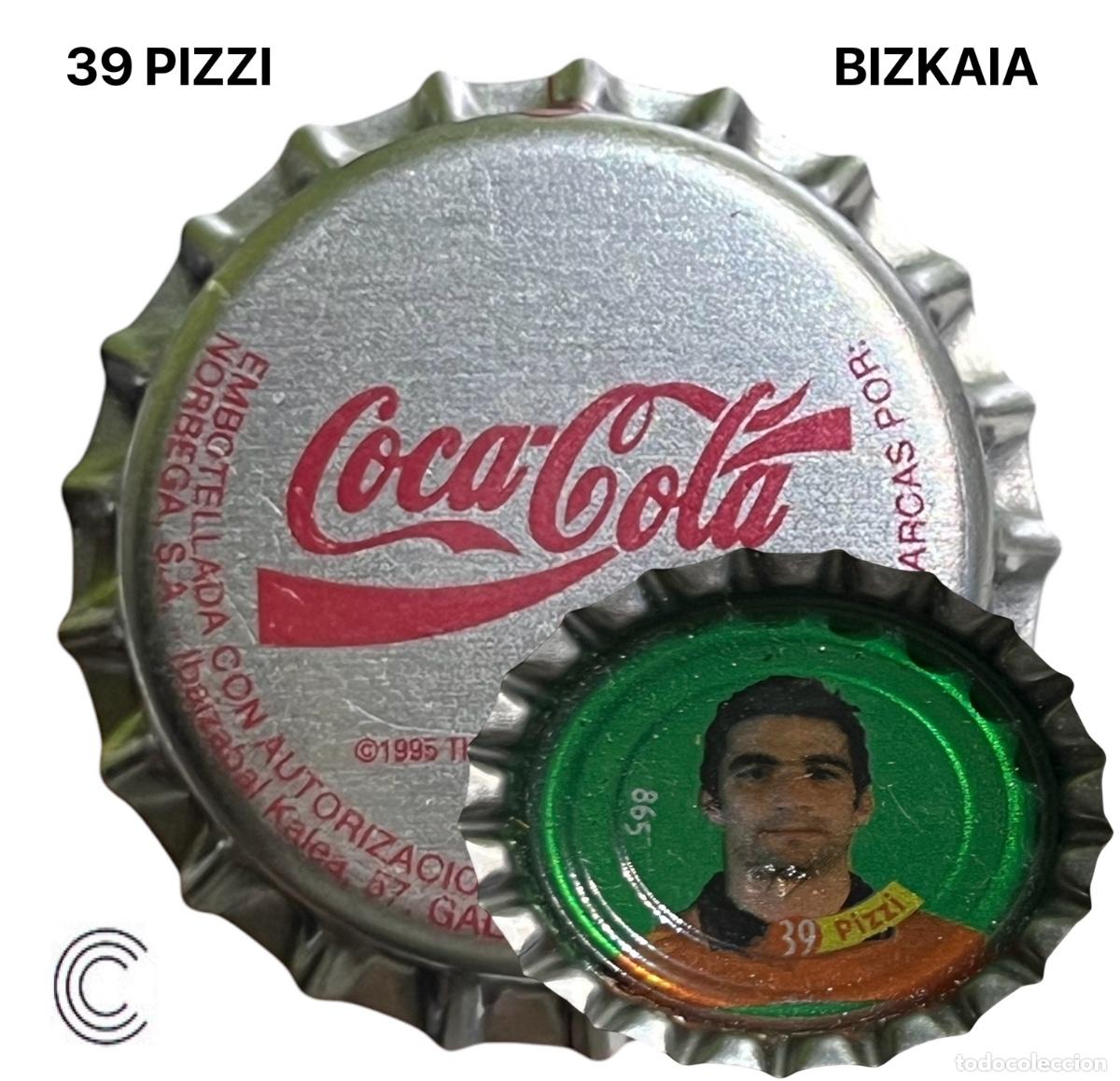 Collectionnisme de bi&egrave;res: TAPON CORONA CHAPA BOTTLE CAP KRONKORKEN TAPPI CAPSULE COCA COLA - BIZKAIA - 39 PIZZI