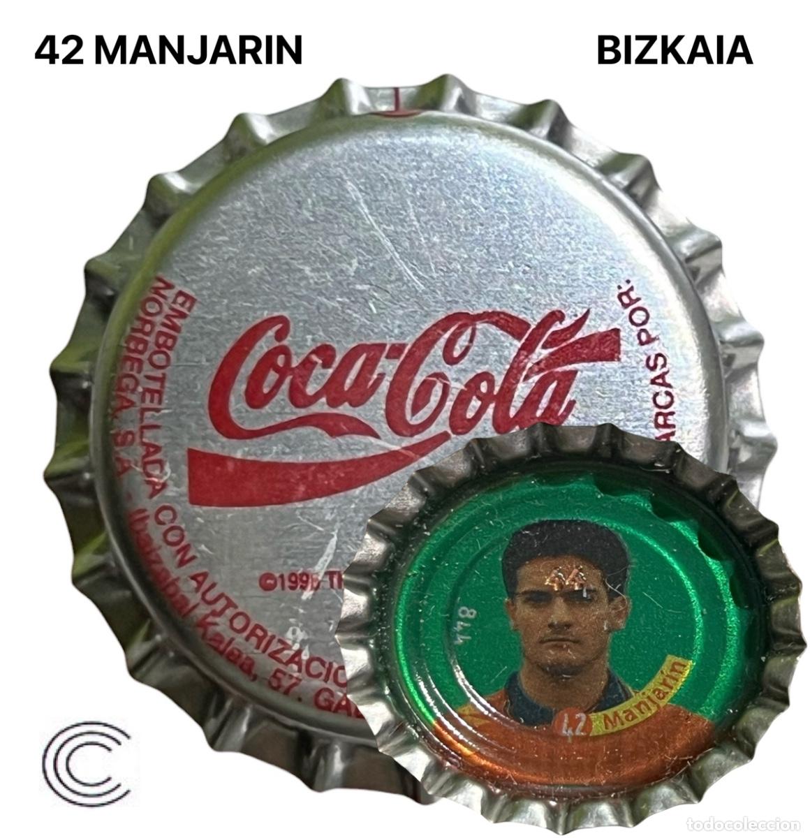 Collectionnisme de bi&egrave;res: TAPON CORONA CHAPA BOTTLE CAP KRONKORKEN TAPPI CAPSULE COCA COLA - BIZKAIA - 42 MANJARIN