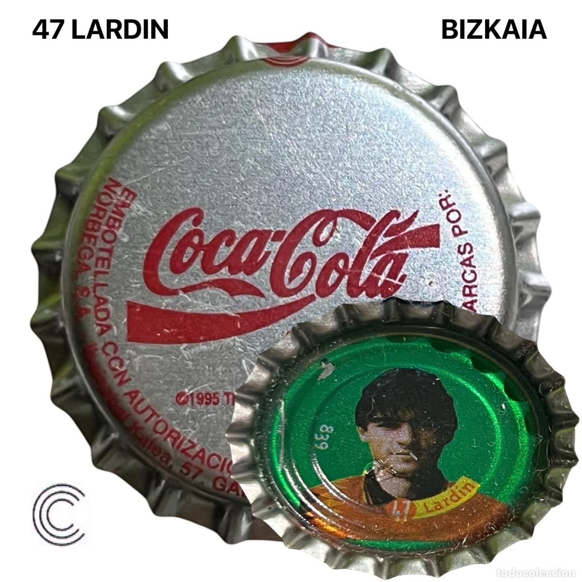 Collectionnisme de bi&egrave;res: TAPON CORONA CHAPA BOTTLE CAP KRONKORKEN TAPPI CAPSULE COCA COLA - BIZKAIA - 47 LARDIN