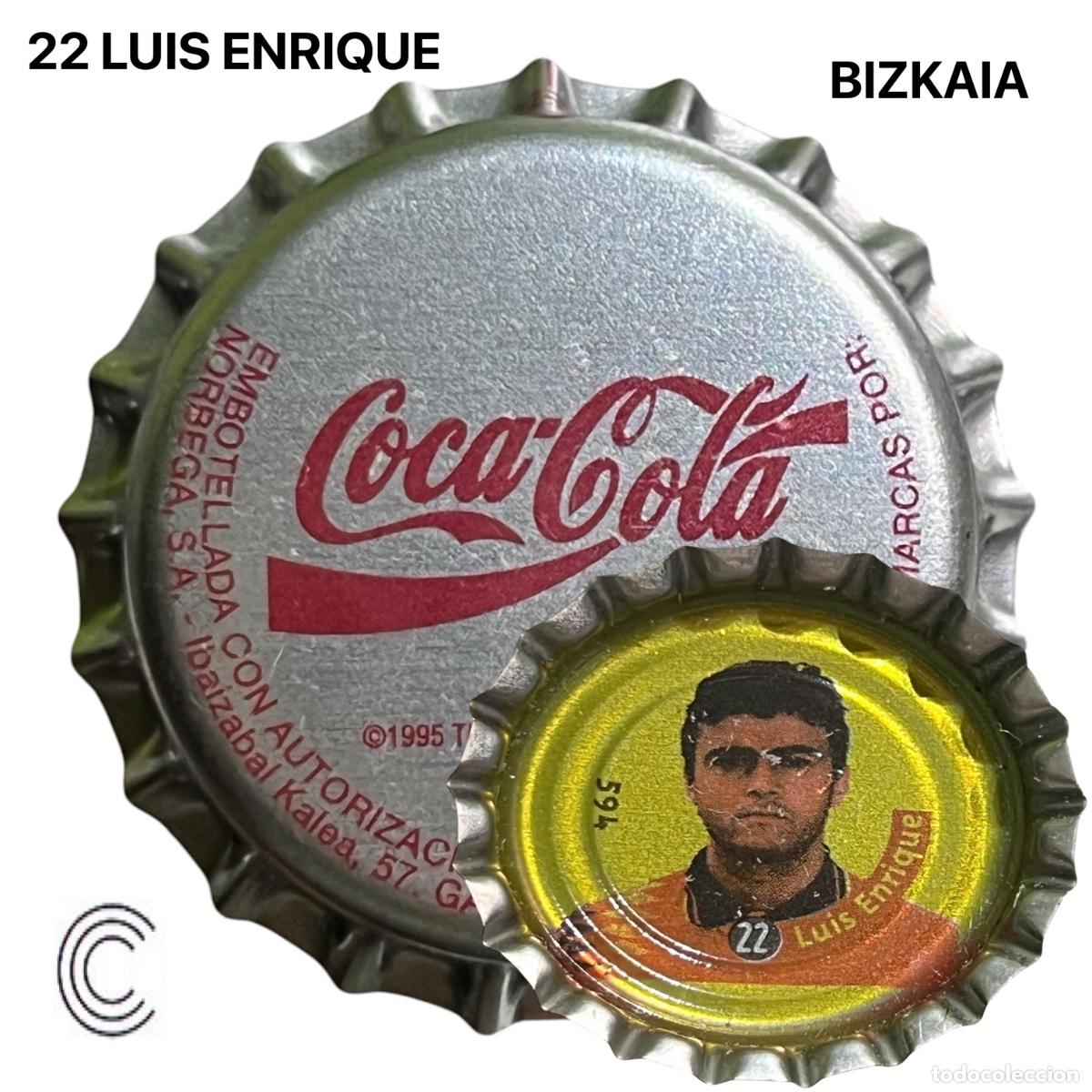 Collectionnisme de bi&egrave;res: TAPON CORONA CHAPA BOTTLE CAP KRONKORKEN TAPPI CAPSULE COCA COLA - BIZKAIA - 22 LUIS ENRIQUE