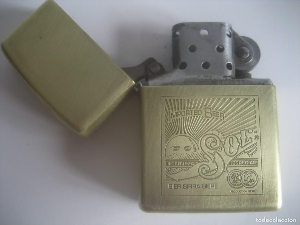 Coleccionismo de cervezas: MECHERO ZIPPO CERVEZA SOL MEXICO (L - XII). A&Ntilde;O FABRICACION 1996