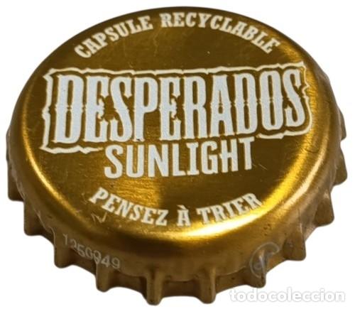 Coleccionismo de cervezas: Capsule de Bi&egrave;re Beer Crown Cap Desperados Sunlight Capsule Recyclable Pensez &agrave; Trier RP945 tap&oacute;n